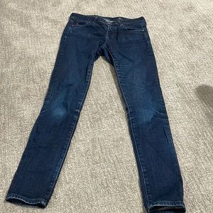 small dark blue washed jeans